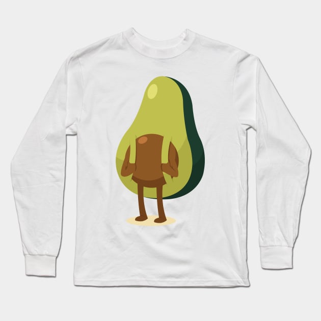 Funny Avocado Backpacker Long Sleeve T-Shirt by Shirtbubble